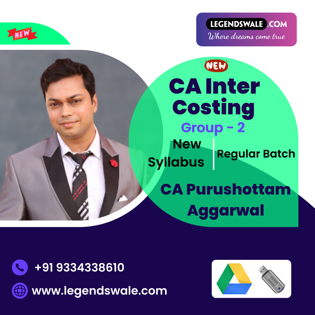 CA Inter New Syllabus Cost & Management Accounting By CA Purushottam Aggarwal