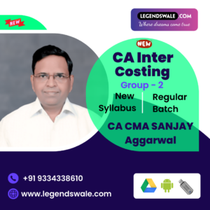 CA Inter New Syllabus Cost & Management Accounting By CA CMA Sanjay Aggarwal
