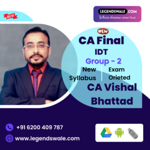CA Final New Syllabus Indirect Tax Regular Exam-Oriented Batch by CA Vishal Bhattad