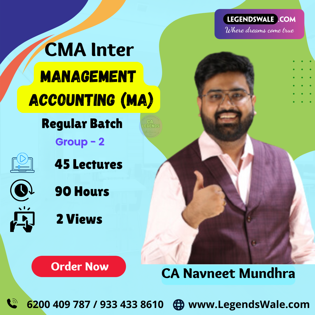 CMA Inter New Syllabus Management Accounting MA Regular By CA Navneet Mundhra