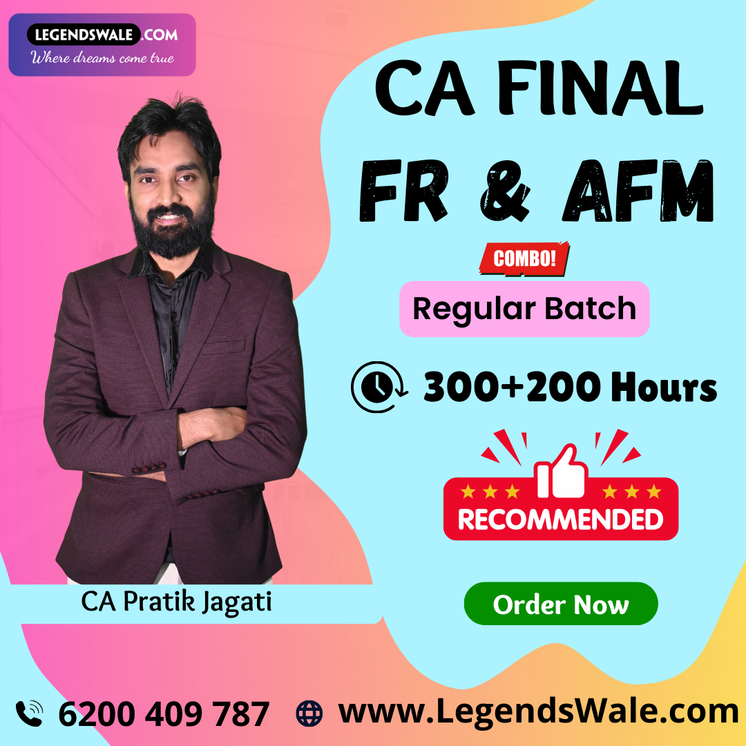 CA Final New Syllabus Financial Reporting & Advanced Financial Management Combo Regular Batch By CA Pratik Jagati
