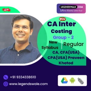 CA Inter New Syllabus Cost & Management Accounting By CA, CFA(USA) CPA(USA) Praveen Khatod