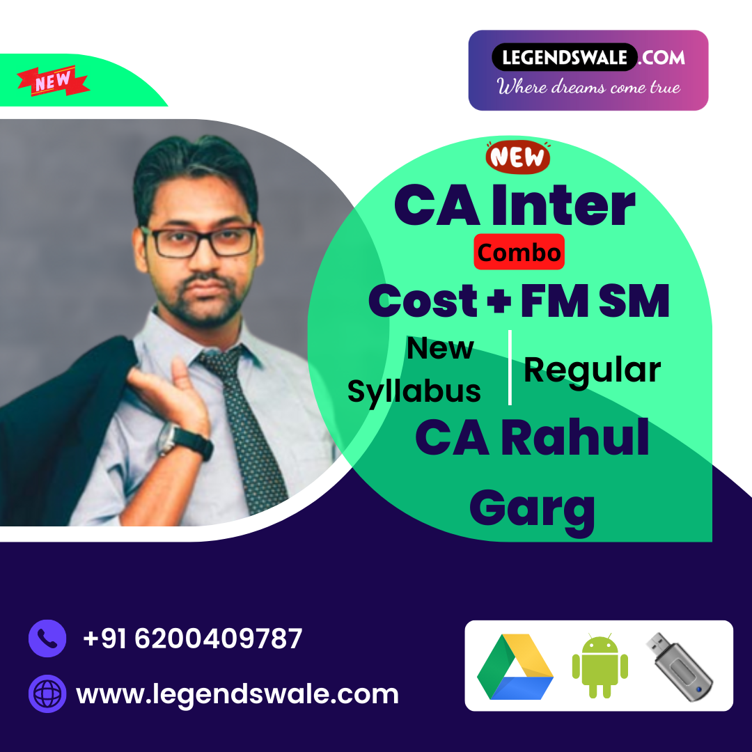 CA Inter New Syllabus Combo Cost + FM SM Regular Batch By CA Rahul Garg