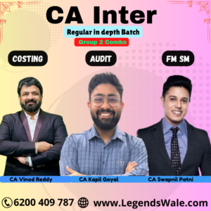 CA Inter New Syllabus Group 2 Combo Live Regular Batch By Swapnil Patni Classes ( Costing CA Vinod Reddy )