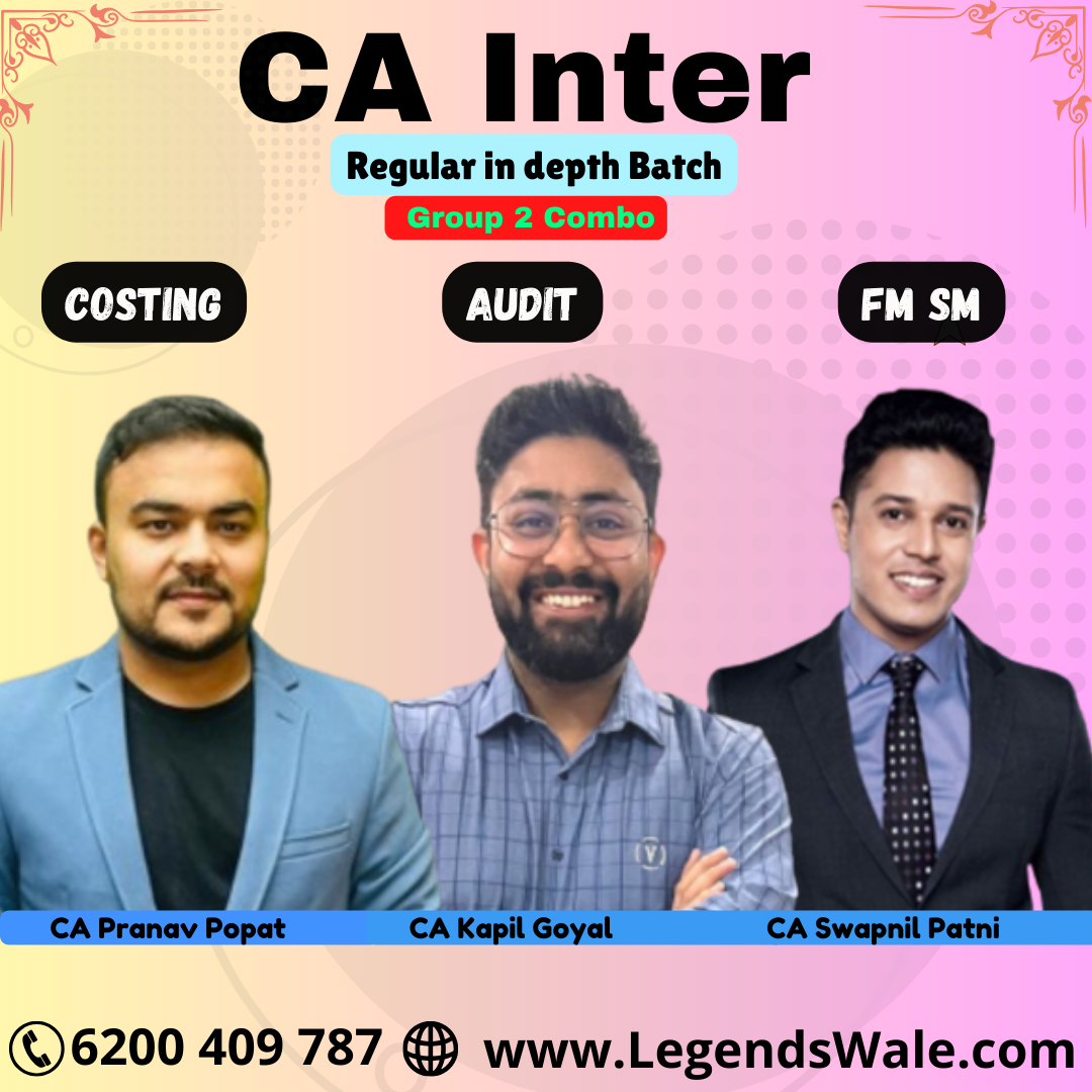 CA Inter New Syllabus Group 2 Combo Live Regular Batch By Swapnil Patni Classes ( Costing CA Pranav Popat )