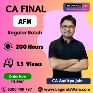 CA Final New Syllabus Advanced Financial Management Regular Batch By CA Aaditya Jain