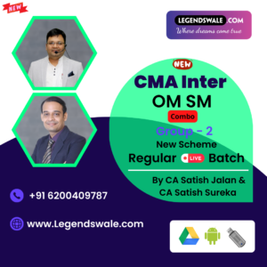 CMA Inter New Syllabus OM SM  New Syllabus By CA Satish Jalan & CA Satish Sureka
