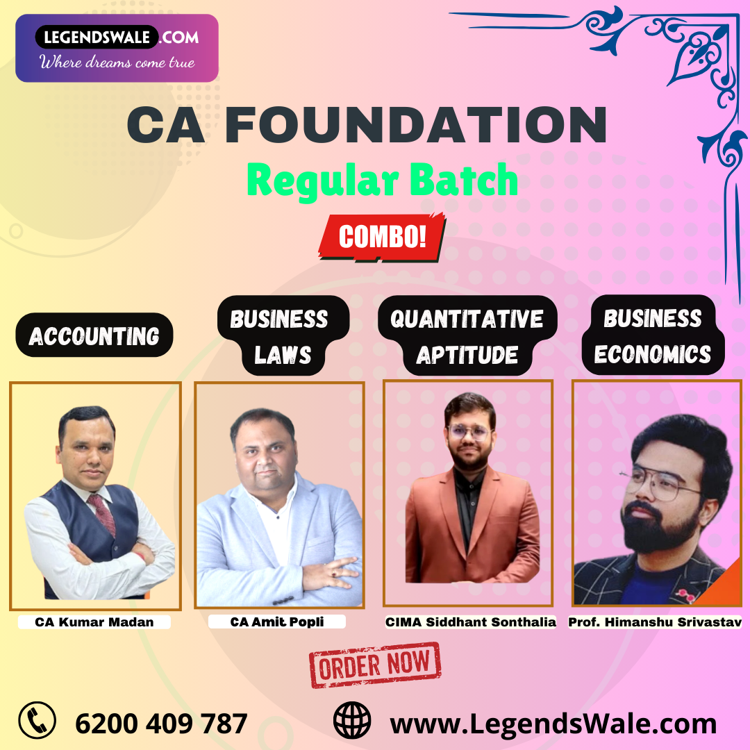 CA Foundation New Syllabus All Subjects Combo Live at Home By Aldine