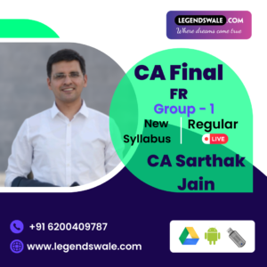 CA Final New Syllabus Financial Reporting Regular By CA Sarthak Jain