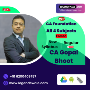 CA Foundation New Syllabus Combo All 4 Subjects Regular Live Batch By CA Gopal Bhoot