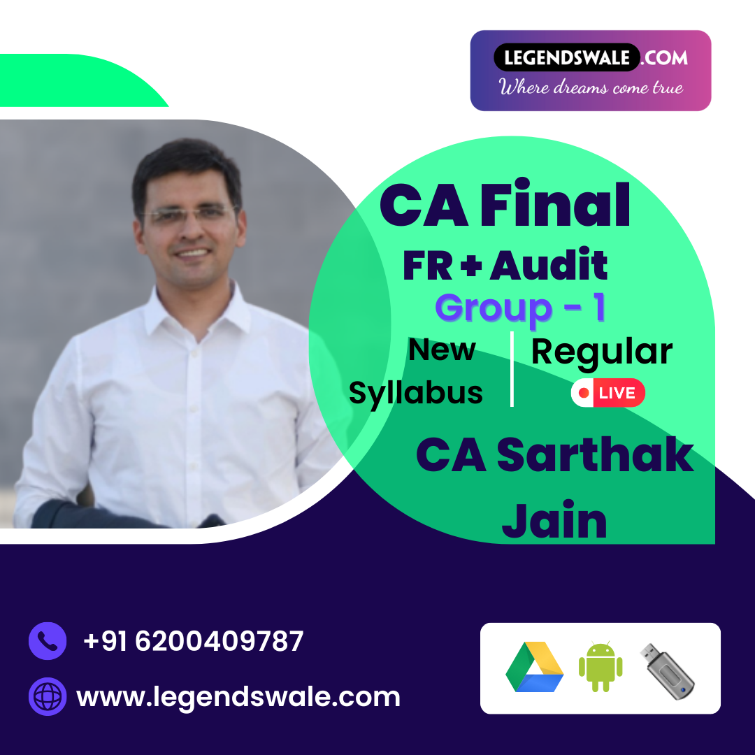 CA Final New Syllabus Combo Financial Reporting & Audit Regular Batch by CA Sarthak Jain