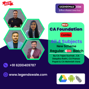 CA Foundation New Syllabus Combo All 4 Subjects Regular Live Batch By Ultimate CA - CA Tejas Suchak ,CA Deepika Rathi , CA Pranav Popat & CA Mohnish Vora