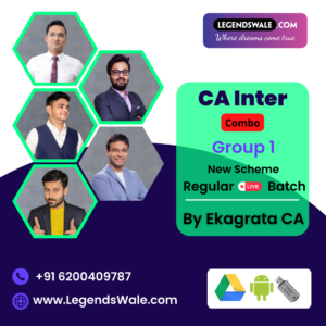 CA Inter New Syllabus Combo Group 1 (Adv. Acc. + Law + Taxation) Regular Batch By Ekagrata CA