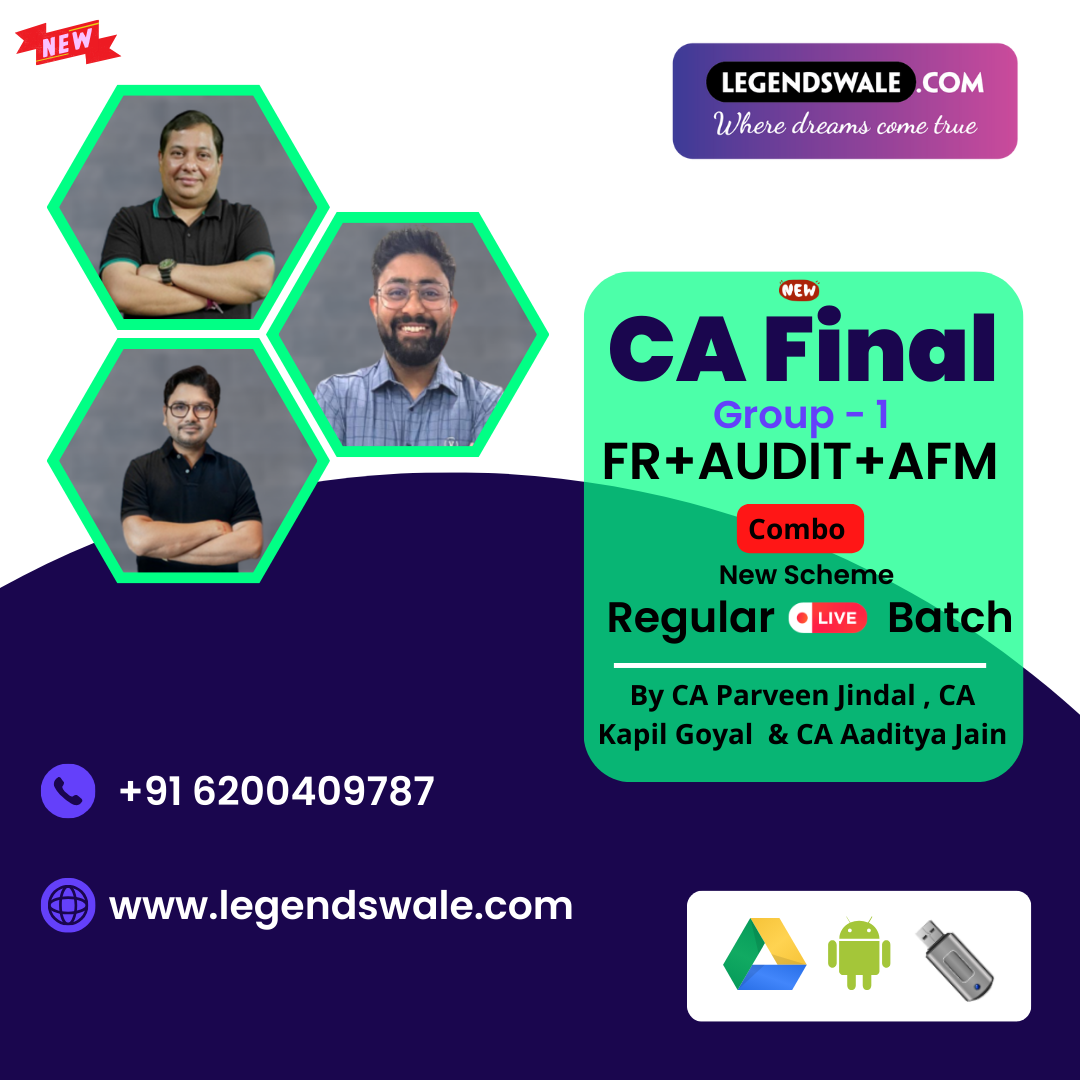 CA Final New Syllabus Combo FR + AFM + Audit Regular Batch By CA Parveen Jindal ,CA Aaditya Jain & CA Kapil Goyal