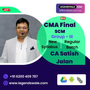 CMA Final New Syllabus Strategic Cost Management SCM Regular Batch By CA Satish Jalan