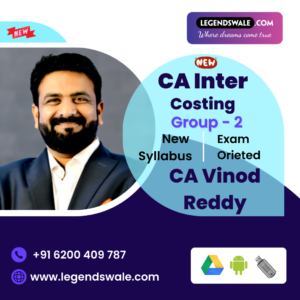CA Inter Cost and Management Accounting Exam-Oriented Batch By CA Vinod Reddy