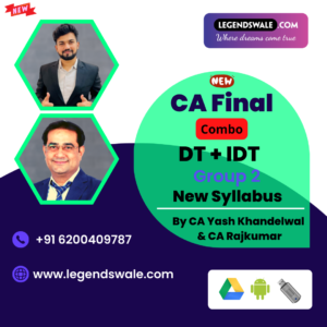 CA Final New Syllabus Direct Tax & Indirect Tax Regular Batch By CA Yash Khandelwal & CA Rajkumar