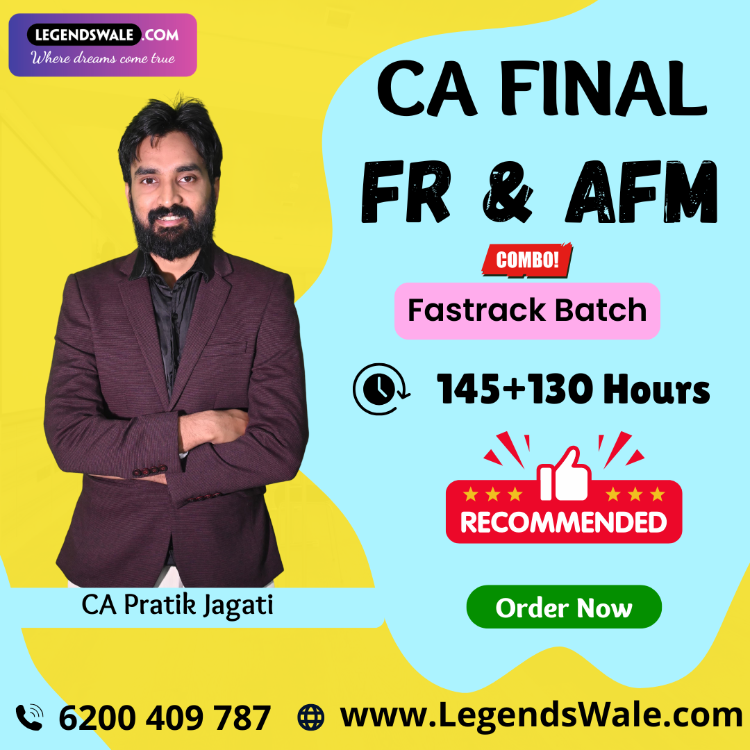 CA Final New Syllabus Financial Reporting & Advanced Financial Management Combo Fastrack Batch By CA Pratik Jagati
