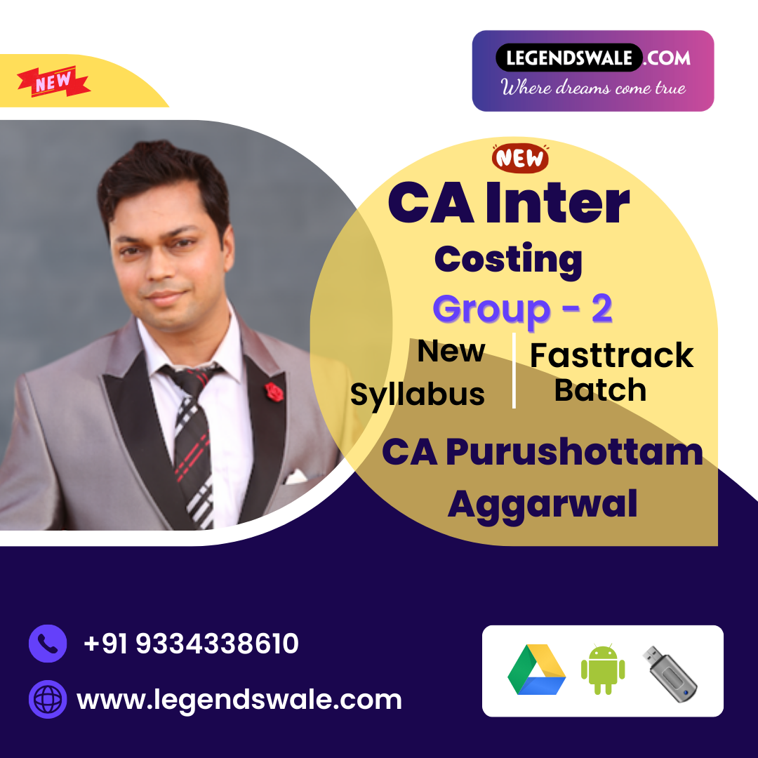 CA Inter New Syllabus Cost & Management Accounting Fastrack Batch By CA Purushottam Aggarwal