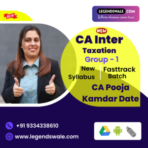 CA Inter New Syllabus Taxation Exam Orinted Batch By CA Pooja Kamdar Date