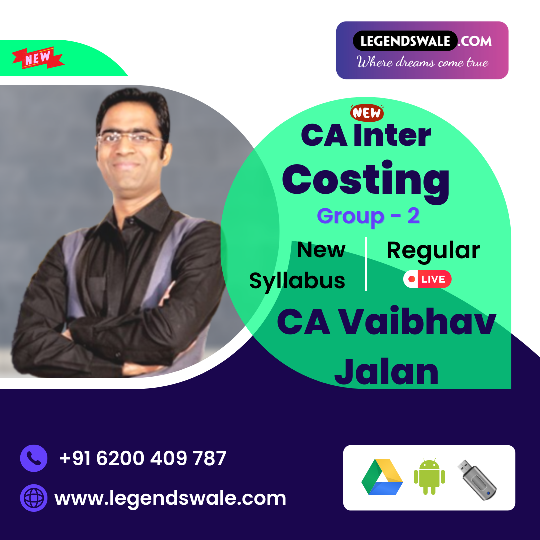 CA Inter New Syllabus Costing Regular Batch By CA Vaibhav Jalan