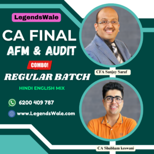 CA Final New Syllabus AFM & Audit Combo Regular Batch By CFA Sanjay Saraf & CA Shubham Keswani