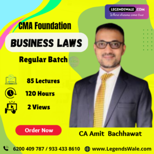 CMA Foundation New Syllabus Buniness Laws Regular Batch By CA Amit Bachhawat