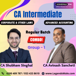 CA Inter New Syllabus Advanced Accounting & Corporate & Other Laws Combo Regular Batch By CA Avinash Sancheti & CA Shubham Singhal