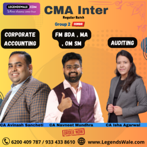 CMA Inter Group 2 All 4 Papers Combo Regular Batch By CA Avinash Sancheti, CA Navneet Mundhra  & CA Isha Agarwal