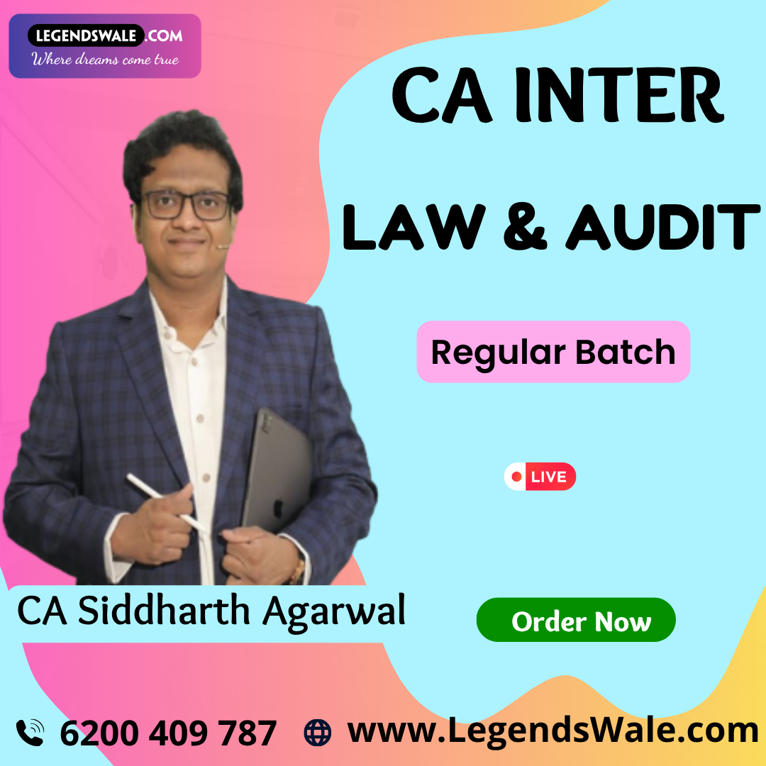 CA Inter New Syllabus Corporate & Other Laws & Audit Combo Regular Batch By CA Siddharth Agarwal