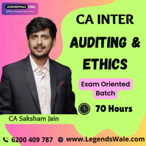 CA Inter New Syllabus Auditing & Ethics Exam Oriented Batch By CA Saksham Jain
