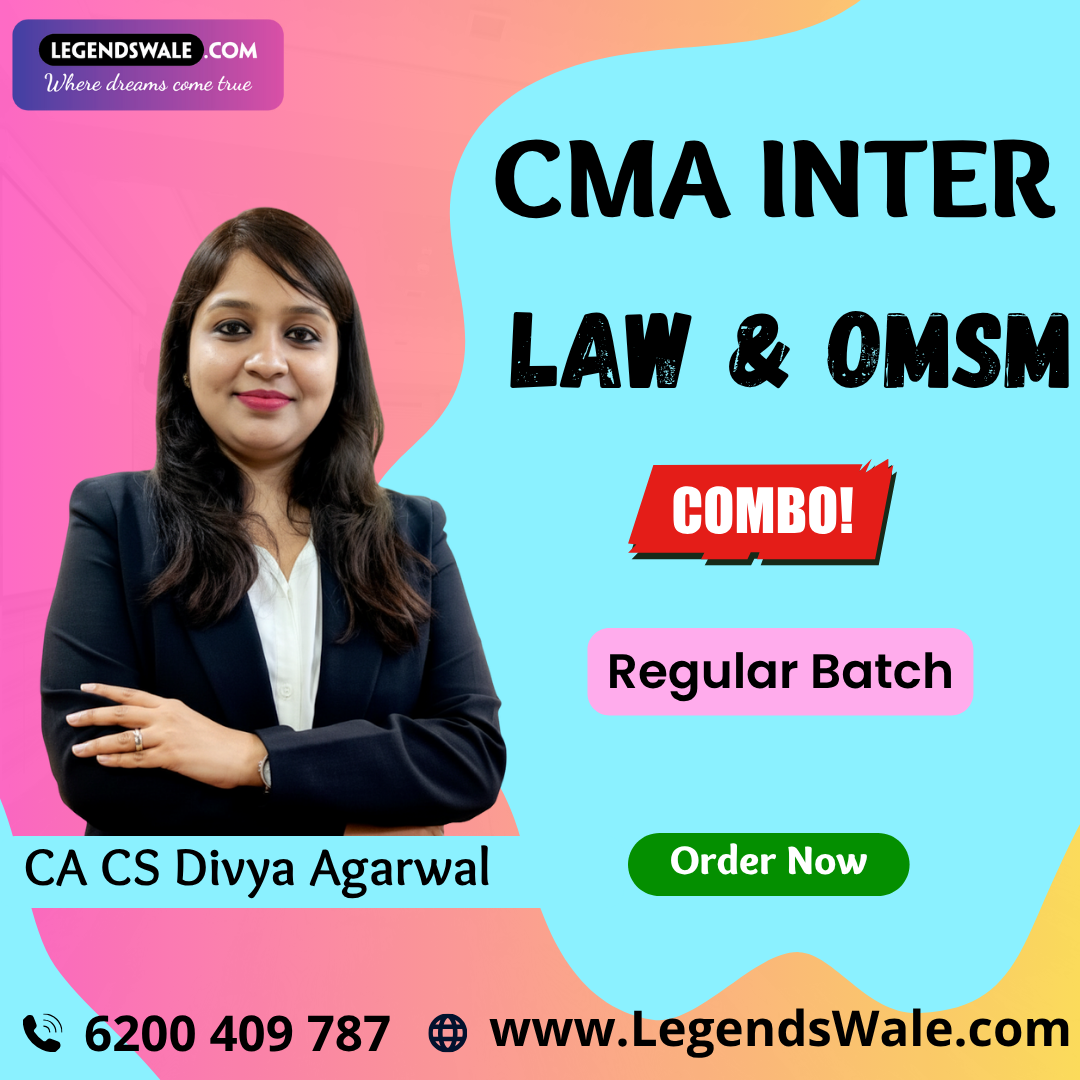 CMA Inter Combo Business Laws & Ethics & OMSM Regular Batch By CA CS Divya Agarwal