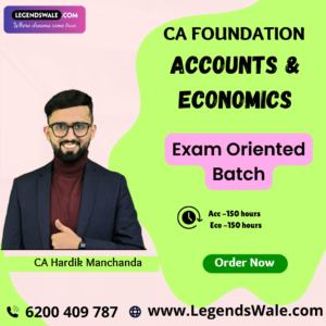 CA Foundation Accounts & Economics (Exam Oriented) For Sep 26 Exams